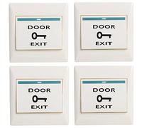 UHPPOTE 12VDC - Interruttore a pulsante di uscita per sistema di controllo accessi porta (confezione da 4)