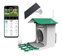 UHPPOTE Alimentatore per uccelli con fotocamera 3MP alimentata da energia solare per l'identificazione delle specie AI all'aperto 2.4GHz WiFi