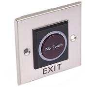 UHPPOTE Pulsante di uscita senza contatto a infrarossi RF con retroilluminazione a LED per controllo accessi di tipo quadrato