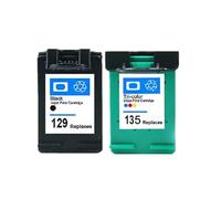 UHSTJW Cartuccia d'inchiostro compatibile con 129 135 129 135 C4140 C4150 C4170 C4173 C4175 C4180 C4183 C4188 C4190(1BK 1COLOR)