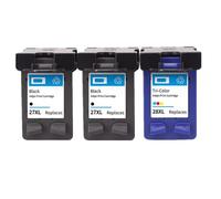 UHSTJW Sostituzione cartuccia d'inchiostro ricaricata per 27 28 XL compatibile con 450 450CI 5550 3420 3520 3550 3650 3740 3845 27XL 28XL(2BK 1COLOR)
