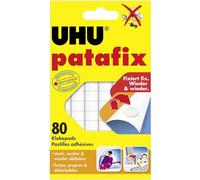 UHU 1648810 - Quadratini in pasta adesiva Patafix, 80 pezzi, colore: bianco
