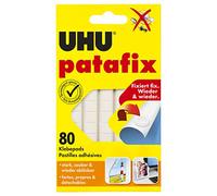 UHU 1648810 - Quadratini in pasta adesiva Patafix, 80 pezzi, colore: bianco