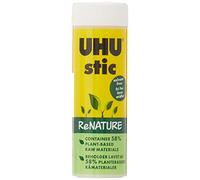 UHU Renature Colla Stick 21 g Ecologica Astuccio Bio-plastica Tappo a Vite 12 pezzi