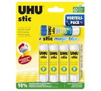 UHU 45275 - colla stick 4 Stic da 8,2 g + Magic Stic