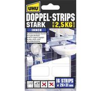 UHU 45380 Strisce adesive su due lati ® Bianco (L x L) 31 mm x 26 mm 16 pz.