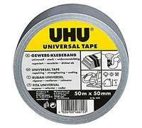UHU 46615 - Nastro adesivo universale in tessuto, 50 m x 48 mm, colore: Argento