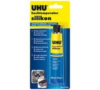 Uhu 46735 - Silicone ad alta temperatura, 80 ml, nero