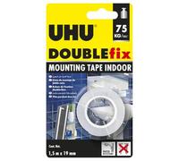 Uhu 46855, Nastro biadesivo extra resistente, fino a 75 kg, 1,5 m x 19 mm,