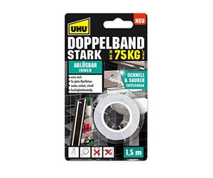 UHU 46890 Doppia Cinghia Rimovibile, Bianco, 1,5m