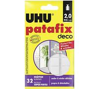 UHU 47910 - Cuscinetti adesivi Patafix Homedeco, rimovibili, colore: Bianco