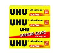 UHU Colla extra bonus, tubetti 4 x 31 g