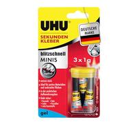 UHU Sekundenkleber blitzschnell MINIS Gel - Super schneller und extrem starker G