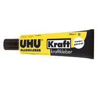 UHU Colla Kraft Tube trasparente universale con eccezionale forza adesiva, trasparente, 125 g