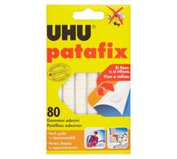 UHU Colla Patafix Bianco 80 Ggommini Adesivi per Plastica, Ceramica e Legno