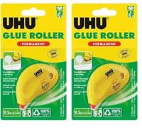 UHU Colla Roller Permanente Usa&Getta Dry&Clean 8,5mt (Confezione da 2)