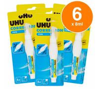 UHU Correction Pen Correttore Liquido Bianchetto a Penna Riscrivibile 8ml