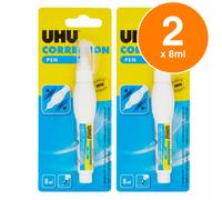 UHU Correction Pen Correttore Liquido Bianchetto a Penna Riscrivibile 8ml
