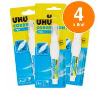 UHU Correction Pen Correttore Liquido Bianchetto a Penna Riscrivibile 8ml