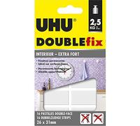 Uhu Doublefix - Pastiglie adesive, resistenza a 2,5 kg, 16 pastiglie