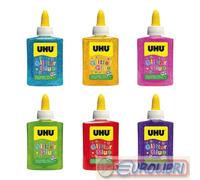 UHU GLITTER COLOURS 12PZ 88,5ML COLLA SLIME