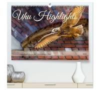 Uhu Highlights (hochwertiger Premium Wandkalender 2026 DIN A2 quer), Kunstdruck in Hochglanz: Highlights aus dem Leben junger Uhus