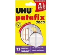 Uhu Patafix Deco, 32 Gommini Adesivi Super Forti, Bianco