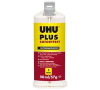 UHU Plus 45675 - Colla a due componenti istantanea, 50 ml