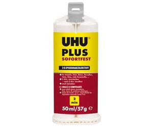 UHU Plus 45675 - Colla a due componenti istantanea, 50 ml