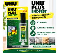 Uhu plus 90 minuti verde bicomponente siringa ml 14/gr 15 Bostik