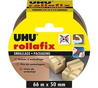 UHU Rollafix - Nastro adesivo per imballaggio, 66 m x 50 mm