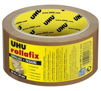 UHU Rollafix - Nastro adesivo per imballaggio marrone, rotolo da 66 m. larghezza 50 mm.