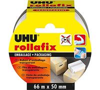 UHU Rollafix - Nastro adesivo trasparente, 66 m x 50 mm