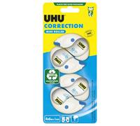 UHU Rulli correttori mini - Nastro correttore rapido, pulito e preciso, bianco, confezione da 4 da 6 m x 5 mm