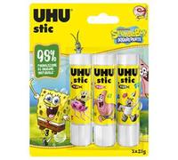 UHU Stic colla per bambini, sicura da usare per i lavoretti, adatta per la scuola, l'ufficio, l'università, 3 x 21 gr