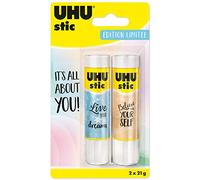 UHU Stic - Bastoncini di colla senza solventi, edizione limitata pastello, bianco, confezione da 21 g