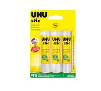 UHU Stic colla per bambini, sicura da usare per i lavoretti, adatta per la scuola, l'ufficio, l'università, 3 x 21 gr