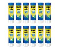UHU Stic Magic Stick Colla - Confezione 12 - 8.2g- Solvente Gratis - 3000688