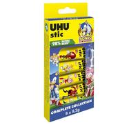 UHU Stic Sonic Limited Edition Collezionabili, Colla Stick per la Scuola Adatta ai Bambini, Senza Solventi, Colla Sicura per i Lavoretti, Box Composta da 8 Stick da 8.2g