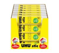 UHU Colla Stick 24 x 8,2g, colla per bambini, sicura da usare per i lavoretti, adatta per l'ufficio, la scuola e l'università