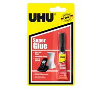 UHU Super Colla Adesivo Extra Forte Aderisce IN Secondi 3g Tubo Confezione 12