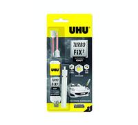 UHU Turbo FiX² Kraft 10 g Super veloce, trasparente, 2 componenti per riparazione di molti tipi di incollaggi estremamente resistenti, 10 g