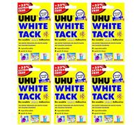 UHU White Tack - Stucco adesivo riutilizzabile - Confezione da 6