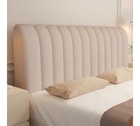 UHVUJDUI Copri Testiera Letto Matrimoniale Imbottita Elasticizzato Copritestata Universale Lavabile Morbido Tessuto Copertura Testiera Letto Per Ferro Battuto/Legno/Pelle(Light Coffee,220cm)