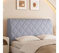 UHVUJDUI Copri Testiera Letto Matrimoniale Imbottita Velluto Elasticizzato Copritestata Matrimoniale/Singolo Una Piazza E Mezza Universale Morbido Tessuto Lavabile(Light grey,100cm)