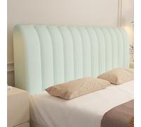UHVUJDUI Copri Testiera Letto Matrimoniale Imbottita Velluto Elasticizzato Copritestata Universale Morbido Tessuto Lavabile Copertura Per Testiera Per Letto(Green,180cm)