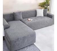 UHVUJDUI Copridivano Angolare Impermeabile Copertura Divano 3 2 4 1 Posti Con Penisola, Elasticizzato Salvadivano Forma Di L Antiscivolo Per Cane Gatto Antigraffio(Dark gray,145cm-185cm)