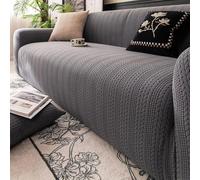 UHVUJDUI Copridivano Impermeabile 1/2/3/4/5 Posti Con Braccioli,Copridivani Elasticizzato Antiscivolo,Universale Copri Divano AntiGraffio Gatto,Sofa Cover Antimacchia Lavabile(Grey,305cm-360cm)