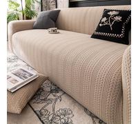 UHVUJDUI Copridivano Impermeabile 1/2/3/4/5 Posti Con Braccioli,Copridivani Elasticizzato Antiscivolo,Universale Copri Divano AntiGraffio Gatto,Sofa Cover Antimacchia Lavabile(Khaki,305cm-360cm)