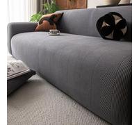 UHVUJDUI Copridivano Impermeabile 1/2/3/4/5 Posti Con Braccioli,Copridivani Elasticizzato Antiscivolo,Universale Copri Divano AntiGraffio Gatto,Sofa Cover Antimacchia Lavabile(Grey A,305cm-360cm)